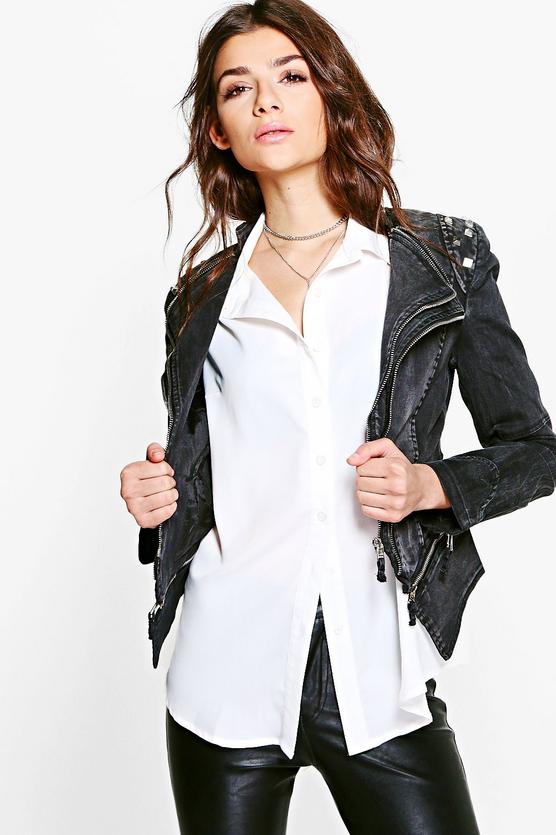 Eloise Studded Biker Jacket